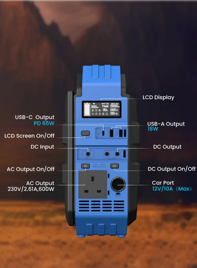 Powerology 600W 192000mAh Portable Generator Integrated Solar Panel - Image 11