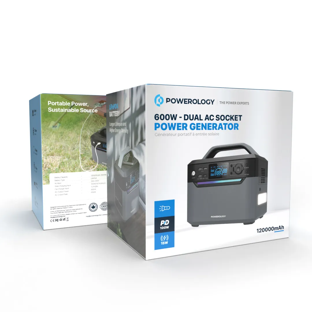 Powerology 120000mAh 600W Dual AC Socket Power Generator - Image 25